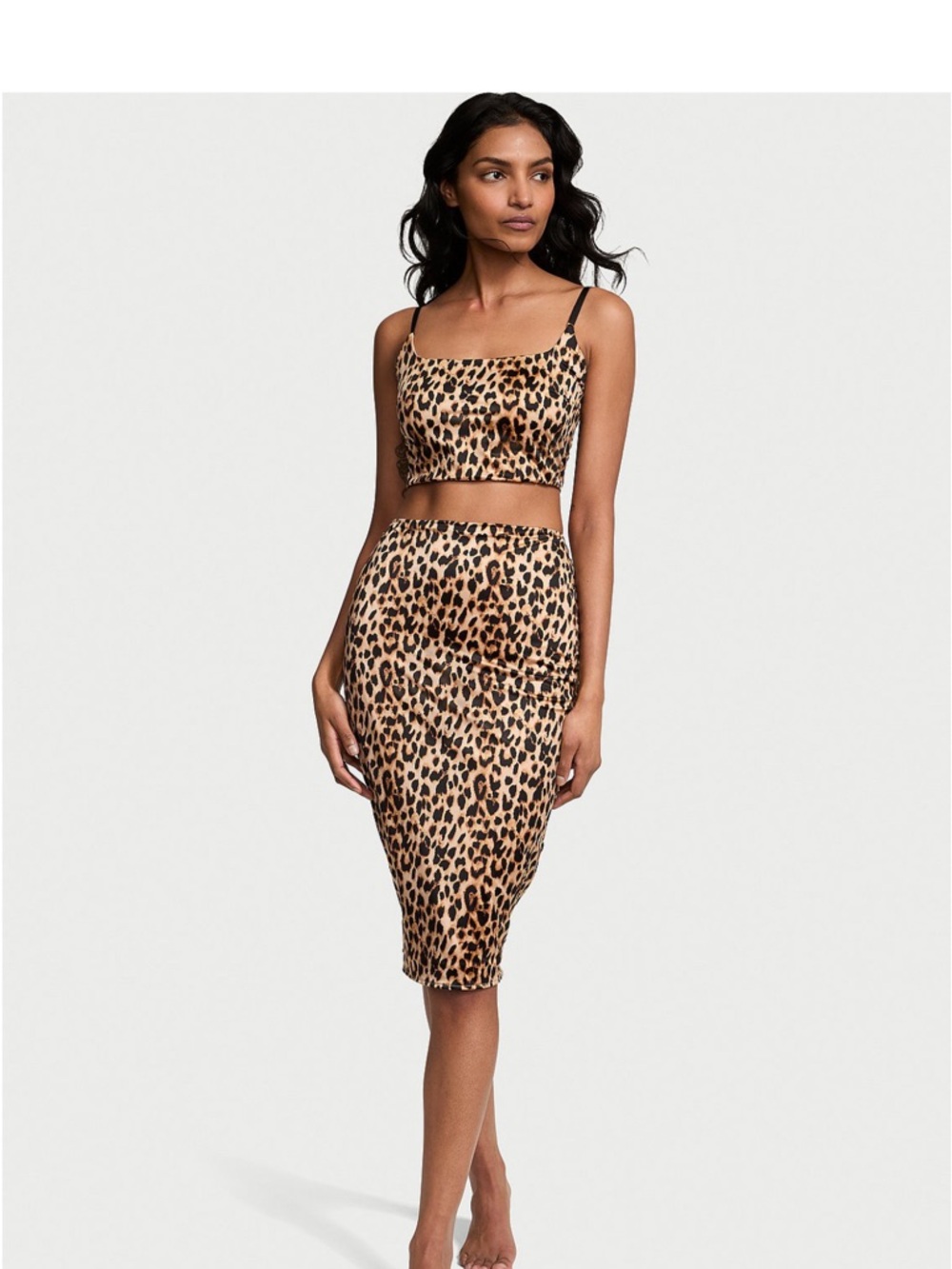 NWT Victoria's Secret Leopard Print Pencil Skirt AND MATCHING TOP